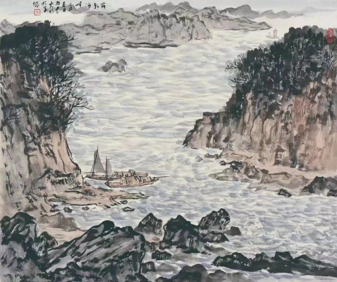 方楚喬《舞水河畔》38cmx45cm