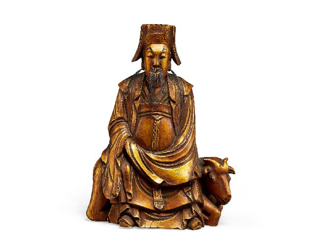 清  閩作漆金木雕天官像